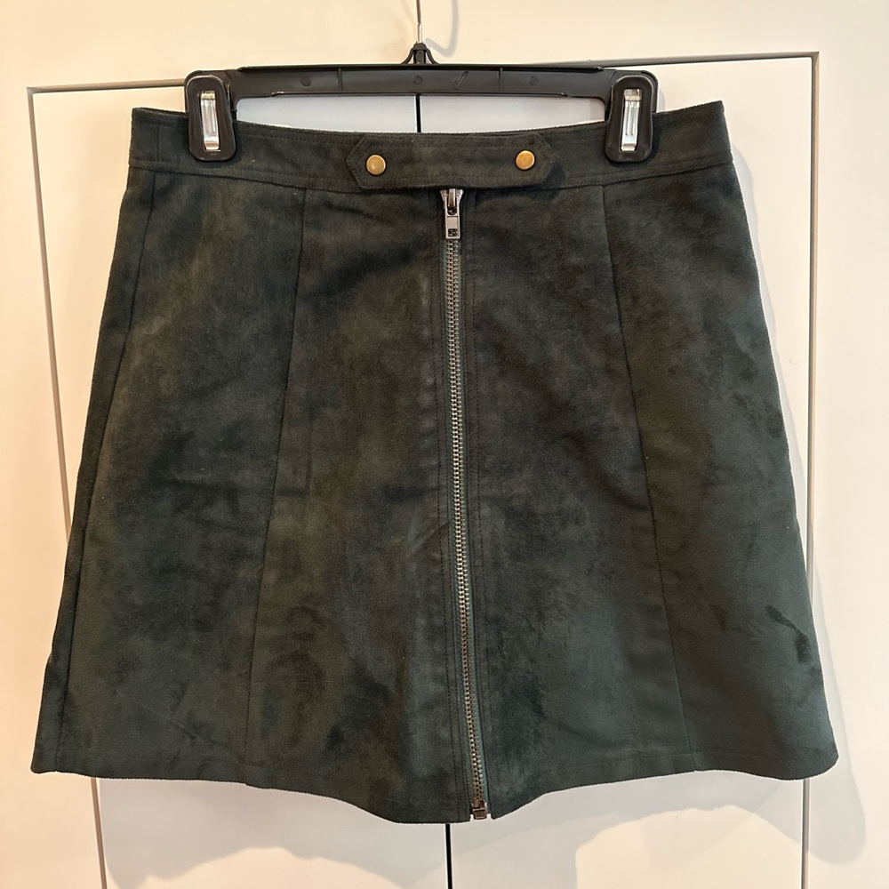 Green Velvet Skirt